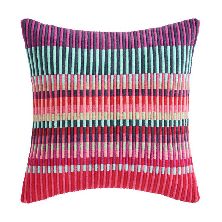 Margo Selby red cushion 43x43cm, imported from the UK