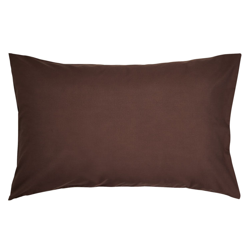 Habitat Cotton Rich 180TC Standard Pillowcase Pair-Chocolate