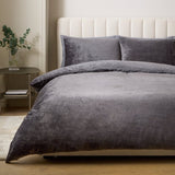 Argos Home Slinky Fleece charcoal bedding set single - British product
