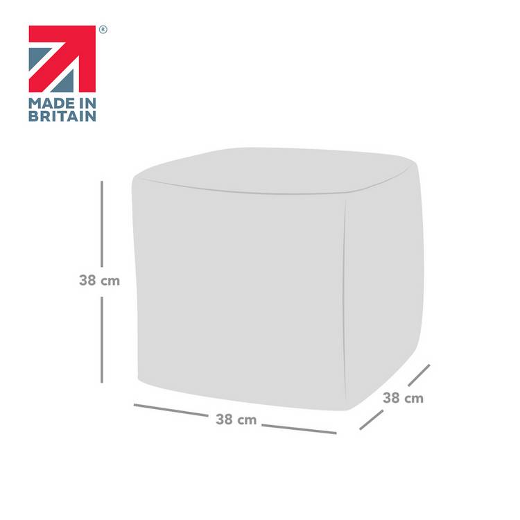 Rucomfy jumbo cord cube bean bag mustard, UK version