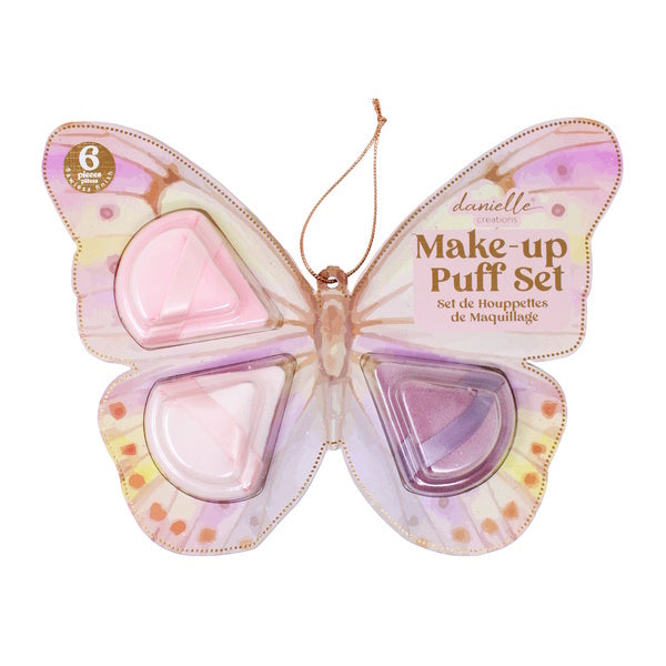 Danielle Creations Butterfly Makeup Puff Set 6 pieces - British product