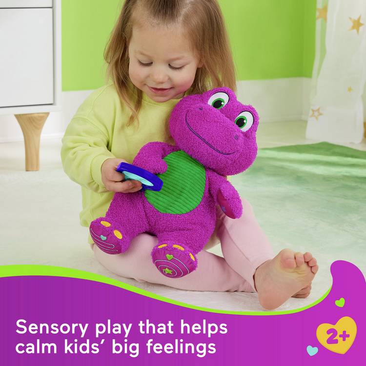 Fisher-Price Barney's World sensory plush toy 12.75 inch, UK version