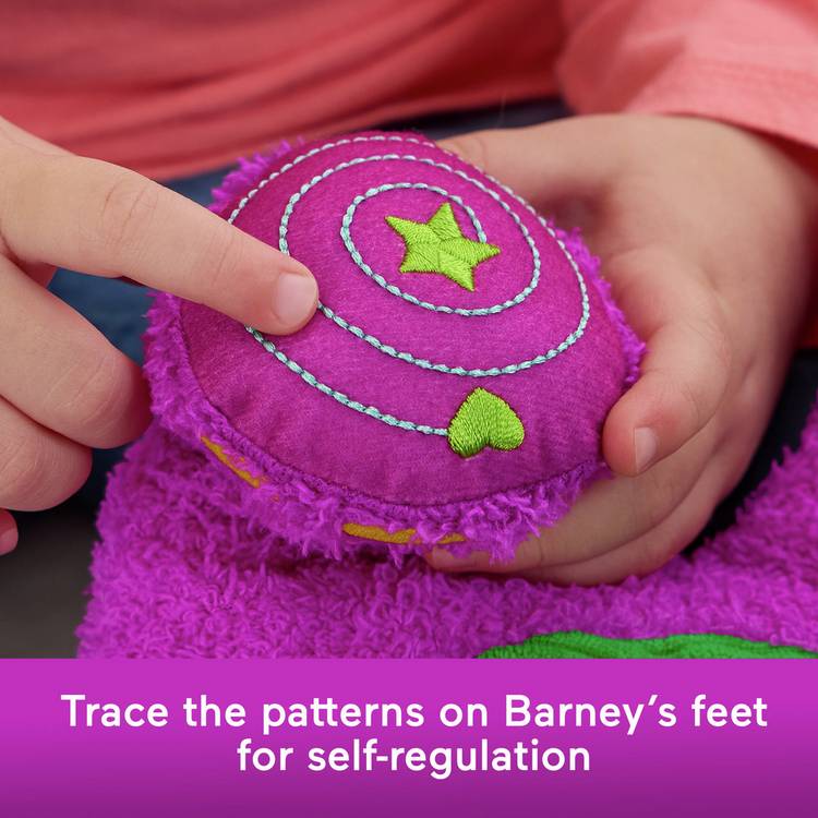 Fisher-Price Barney's World sensory plush toy 12.75 inch, UK version