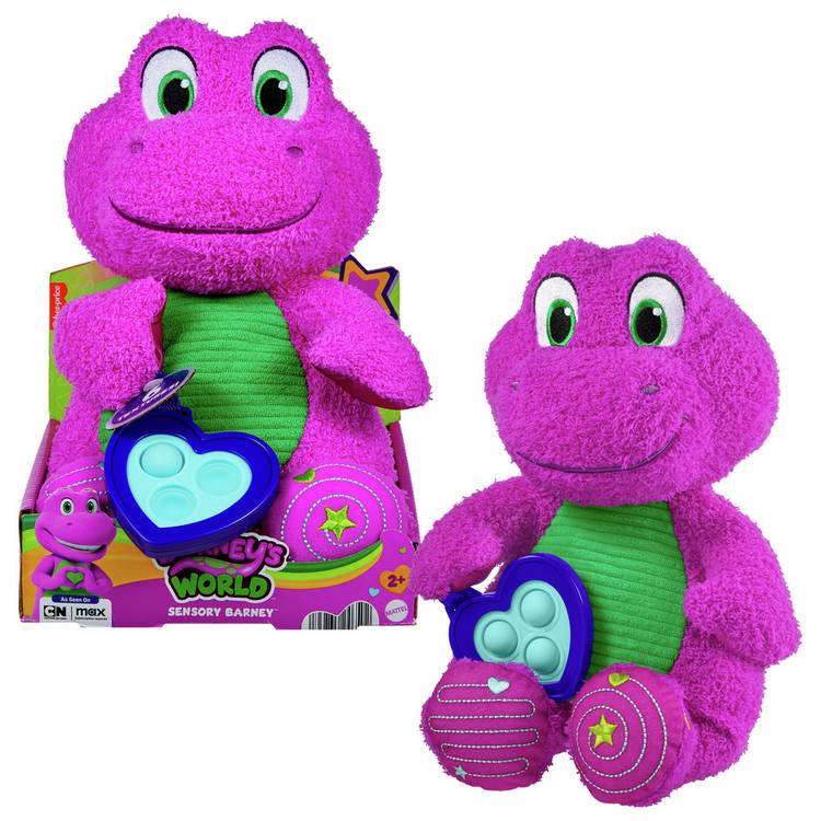 Fisher-Price Barney's World sensory plush toy 12.75 inch, UK version