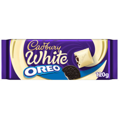 ASDA Cadbury White Oreo Chocolate Biscuit Bar 120g- Buy online at McGrocer