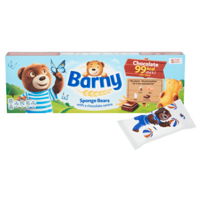 عبوة 125 جرام من بارات كيك الدببة المخبوزة الناعمة بالشوكولاتة من Barny