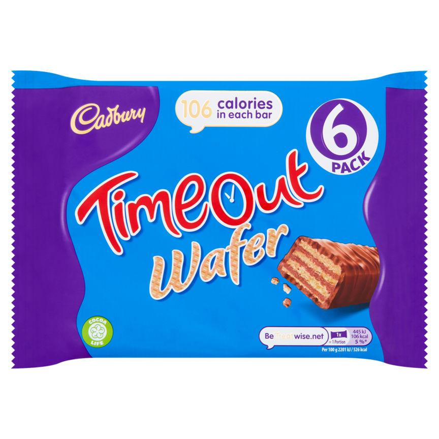 Cadbury Timeout Wafer Milk Chocolate Bars Multipack GOODS ASDA   