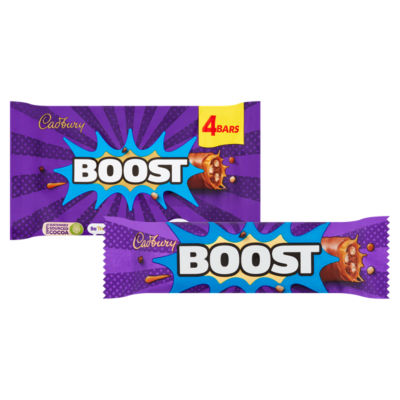Cadbury Boost milk chocolate bar with caramel and biscuit 148g - British product