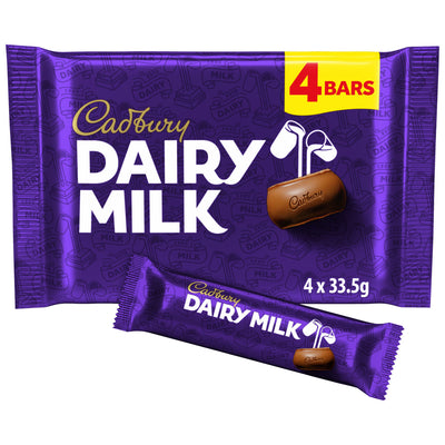 ASDA Cadbury Dairy Milk Chocolate Bar 4 Pack 134 g- Buy online at McGrocer