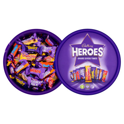 Cadbury Heroes chocolate assortment tub 550g (British brand)