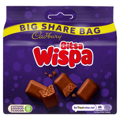 Cadbury Bitsa Wispa Melkesjokolade Delpose 185,5g