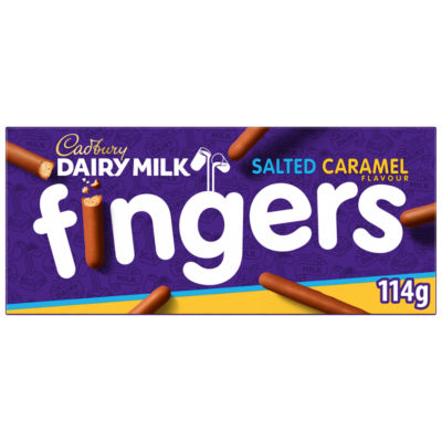 Cadbury Dairy Milk Fingers salted caramel biscuits 114g - British product