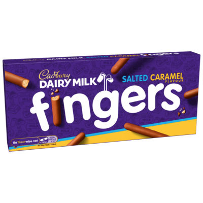 Cadbury Dairy Milk Fingers salted caramel biscuits 114g - British product
