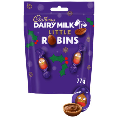 Cadbury Dairy Milk Little Robins 77g, imported from the UK