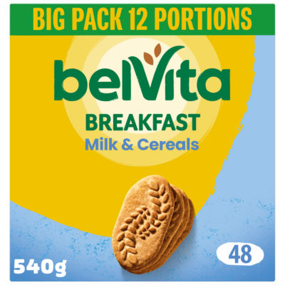Belvita Milk & Cereals Biscuits Snack Bars Multipack 540g - British product