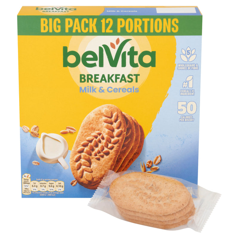 Belvita Milk & Cereals Biscuits Snack Bars Multipack 540g - British product
