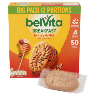 Belvita Breakfast Honey & Nut with Choc Chips 540g