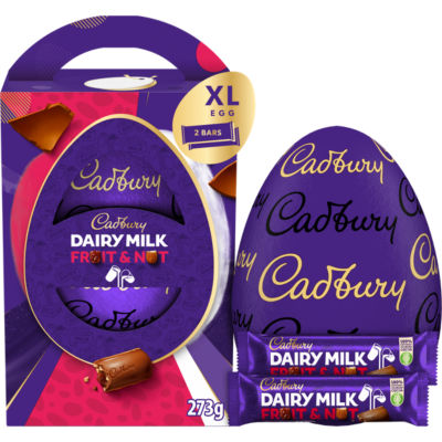 Cadbury Fruit & Nut Easter egg 273g, imported from the UK