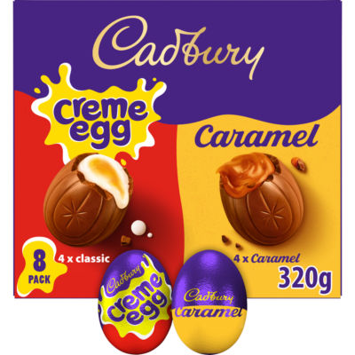 Cadbury chocolate Easter eggs creme and caramel 320g pack (British brand)