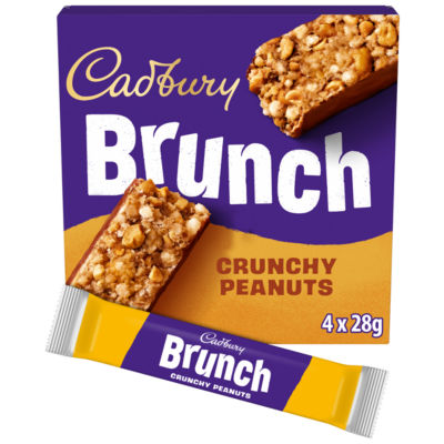 Cadbury Brunch Oats Peanut Chocolate cereal bars 112g multipack, British brand