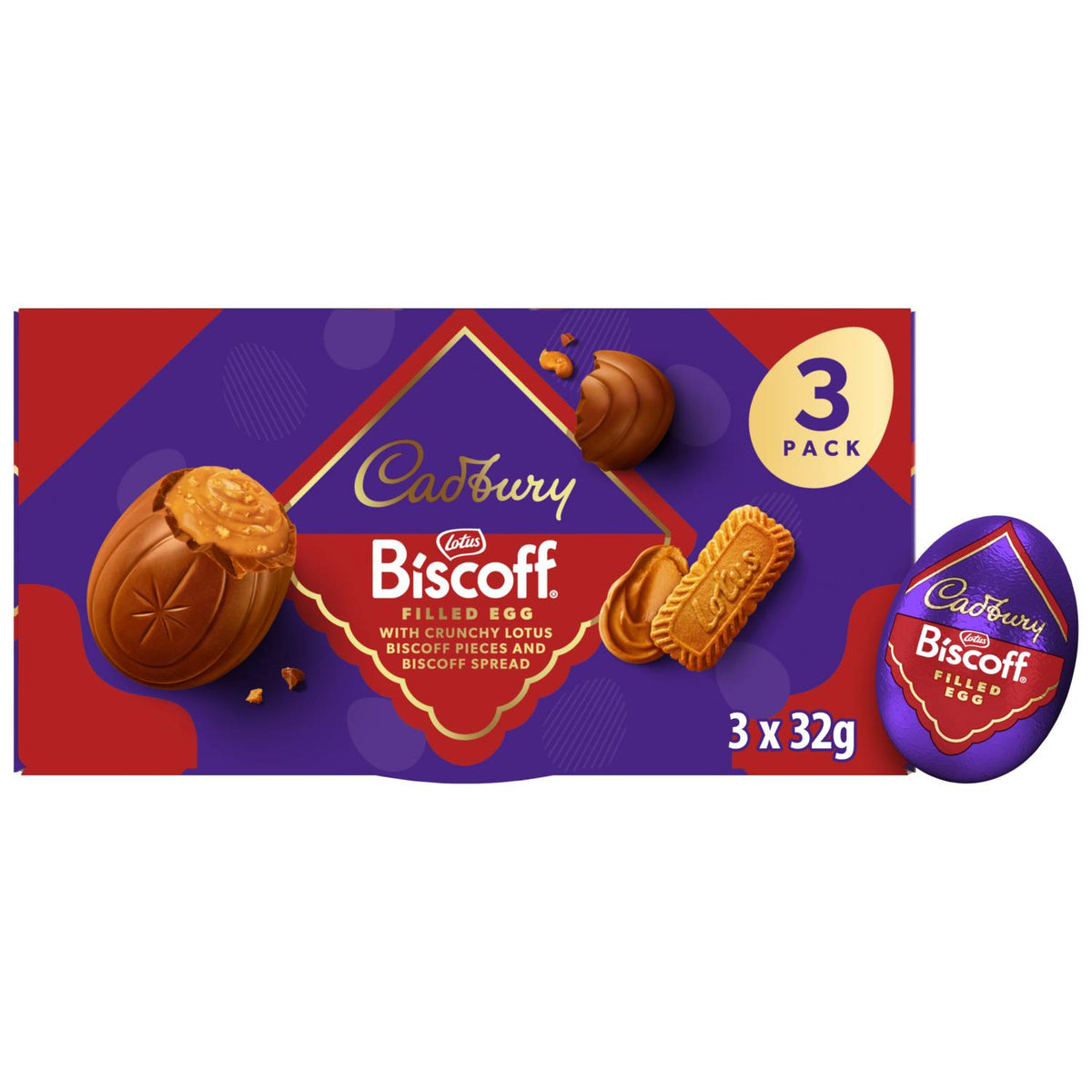 Cadbury Easter egg Biscoff 96g 3 pack (British brand)