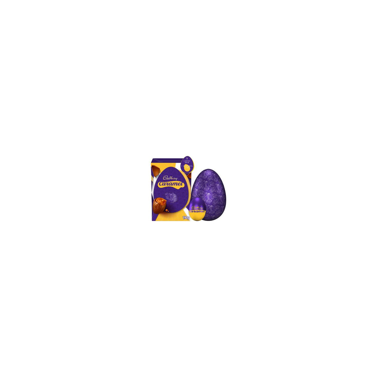 Cadbury Caramel Chocolate Easter Egg 190g, imported from the UK