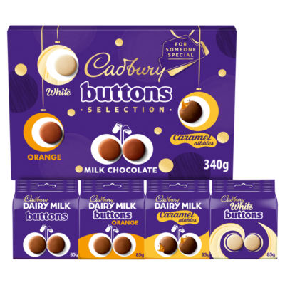 Cadbury Buttons festive selection box 340g, UK version