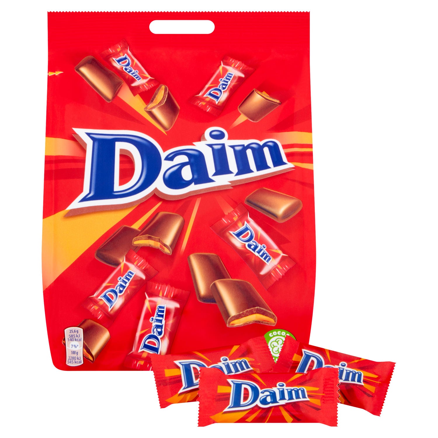 Daim mini milk chocolate with almond caramel centre bag 200g - British product