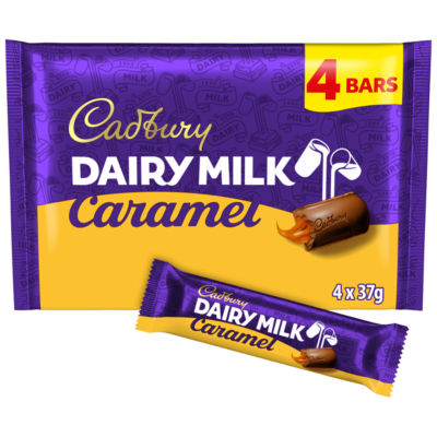 Cadbury Caramel Milk Chocolate Bars 4 Pack