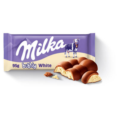 ASDA Milka Bubbly White Chocolate Bar 95g- Buy online at McGrocer