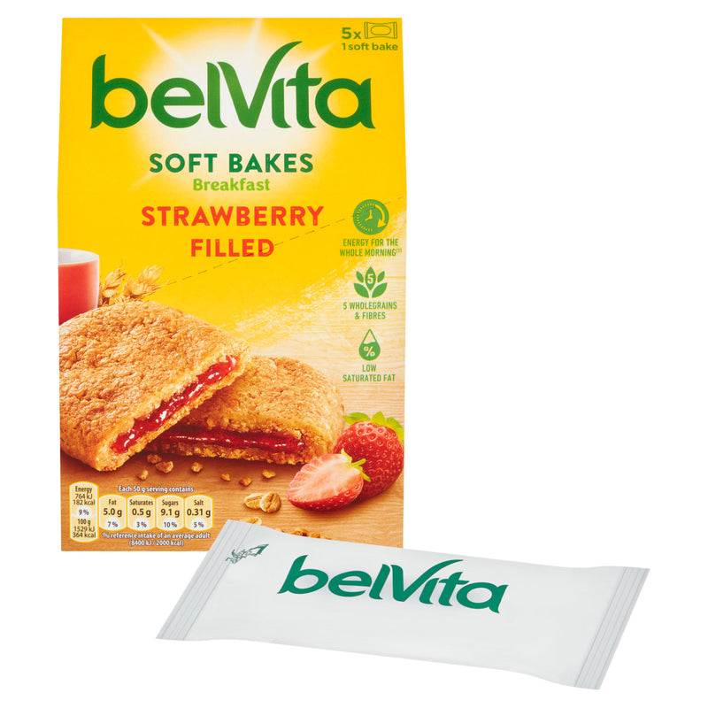 Belvita strawberry filled cereal bars 250g multipack - British product
