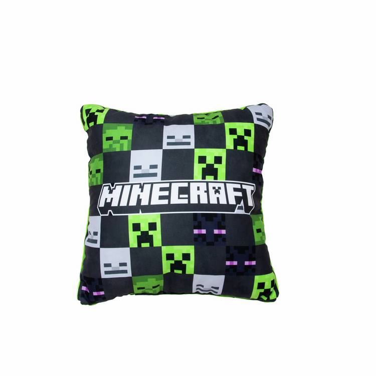 Minecraft cushion green reversible Creeper design 40x40cm, UK version