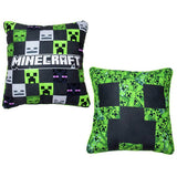 Minecraft cushion green reversible Creeper design 40x40cm, UK version