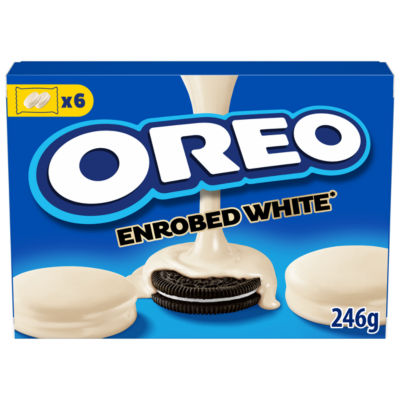 Oreo white enrobed biscuits 246g - British product
