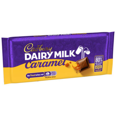 Cadbury Dairy Milk Caramel chocolate bar 120g, UK version