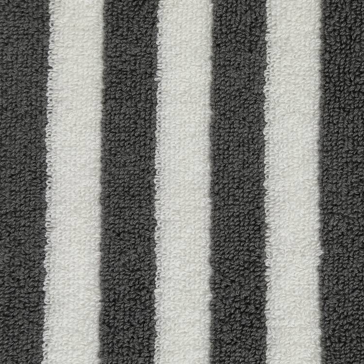 Habitat grey stripe hand towel 2 pack 90x50cm, imported from the UK