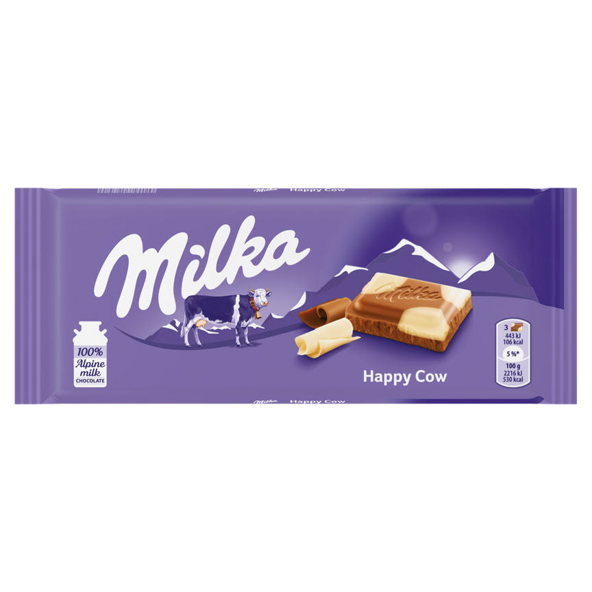 Milka Happy Cows Milk and White Chocolate Bar GOODS ASDA   