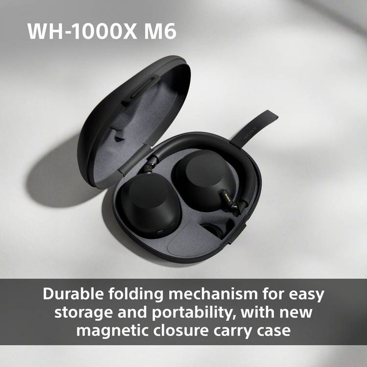 Sony WH-1000XM6 noise cancelling headphones silver, UK version