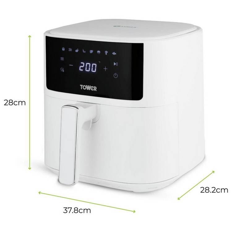 Tower 6L digital air fryer white, UK version