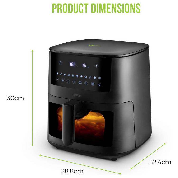 Tower T17182 7.2L air fryer black, imported from the UK