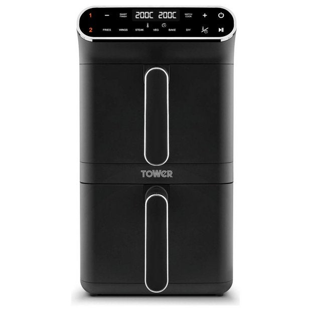 Tower T17190 Twin Stack air fryer 11L black - imported from the UK