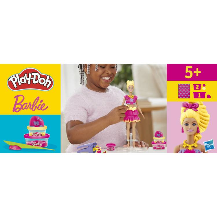 Play-Doh Barbie Ruffles and Bows set with accessories (British brand)