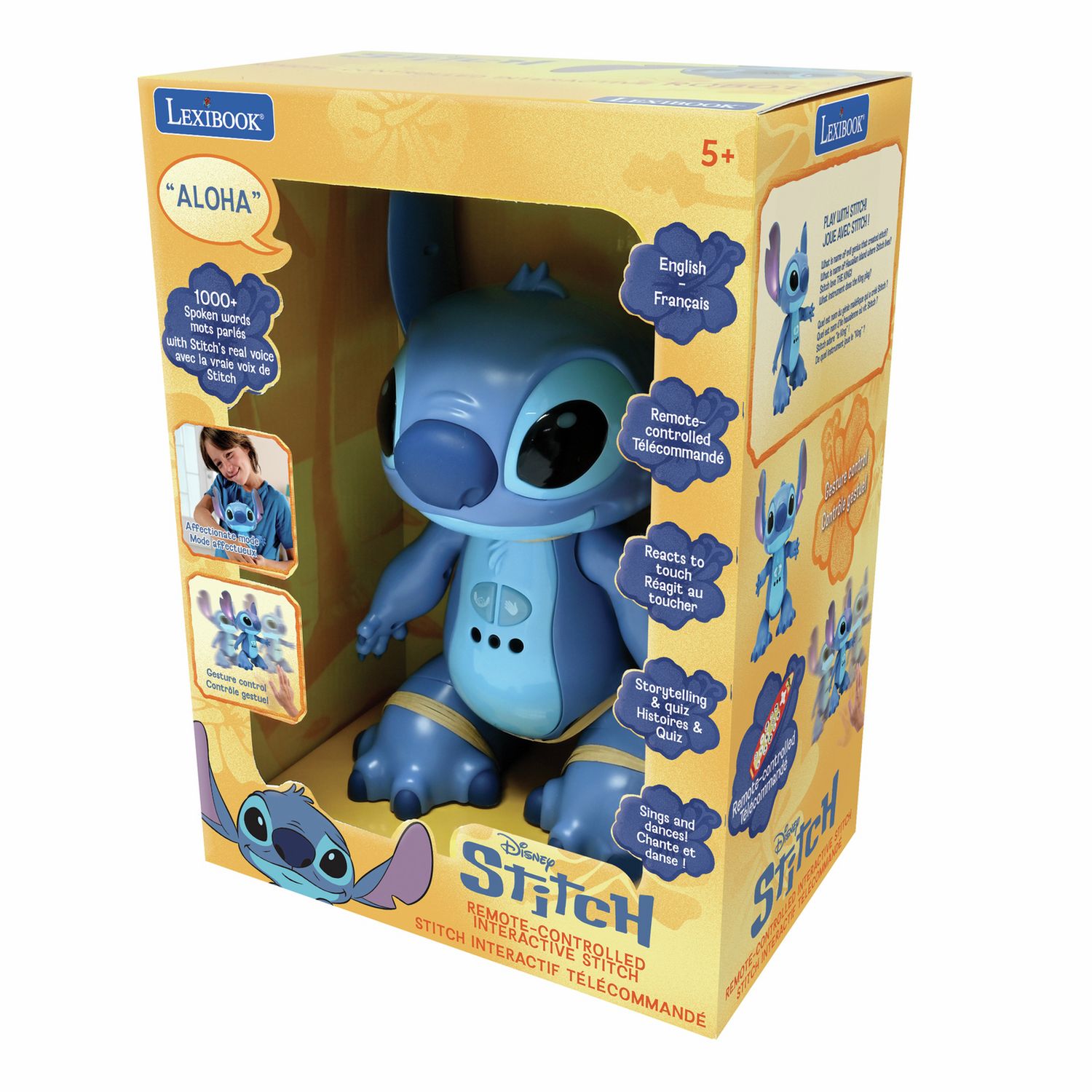 Disney Stitch interactive educational robot, UK version