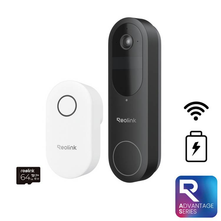 Reolink video doorbell with chime and SD card, imported from the UK