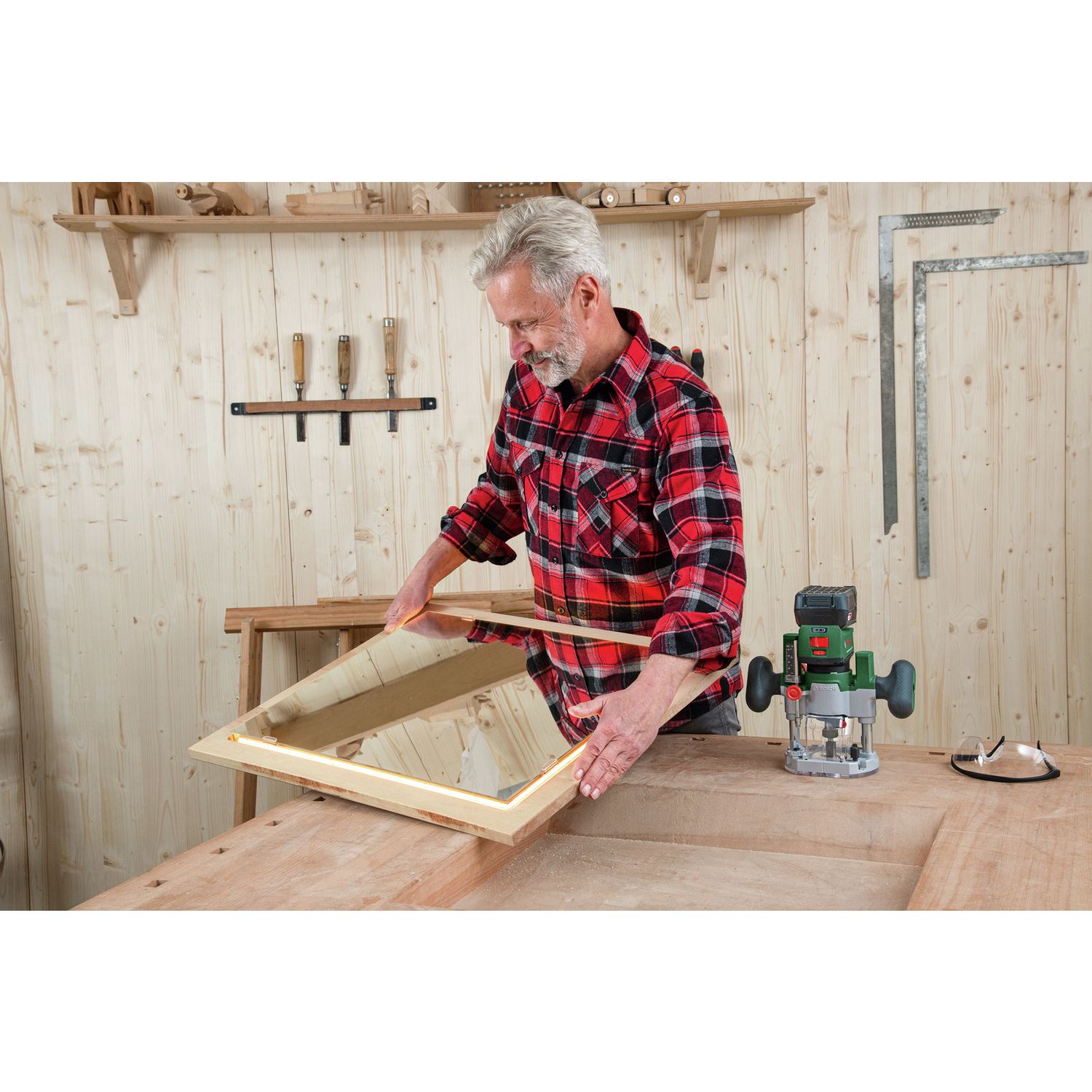 Bosch AdvancedTrimRouter 18V-8 router combination set - British product