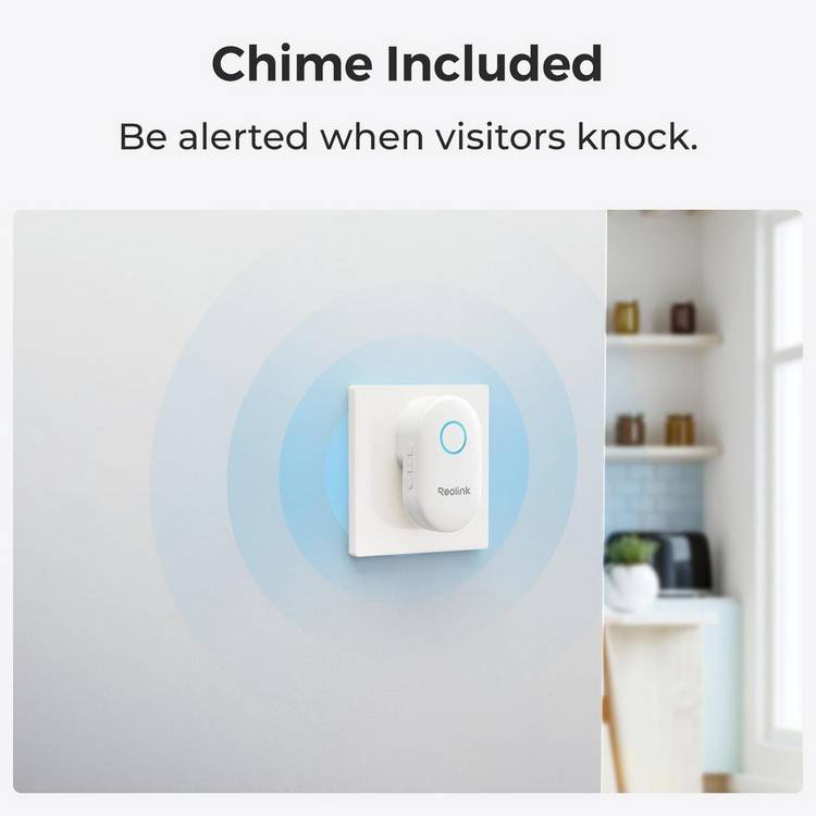 Reolink video doorbell 2K+ chime with 64GB SD card - British product