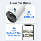 Reolink Argus 2K CCTV camera with solar panel and 64GB SD card, UK version