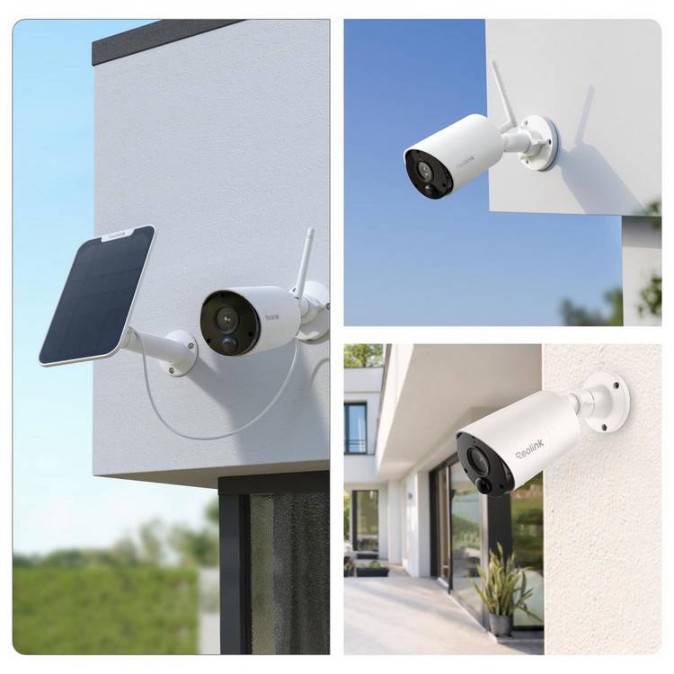 Reolink Argus 2K CCTV camera with solar panel and 64GB SD card, UK version