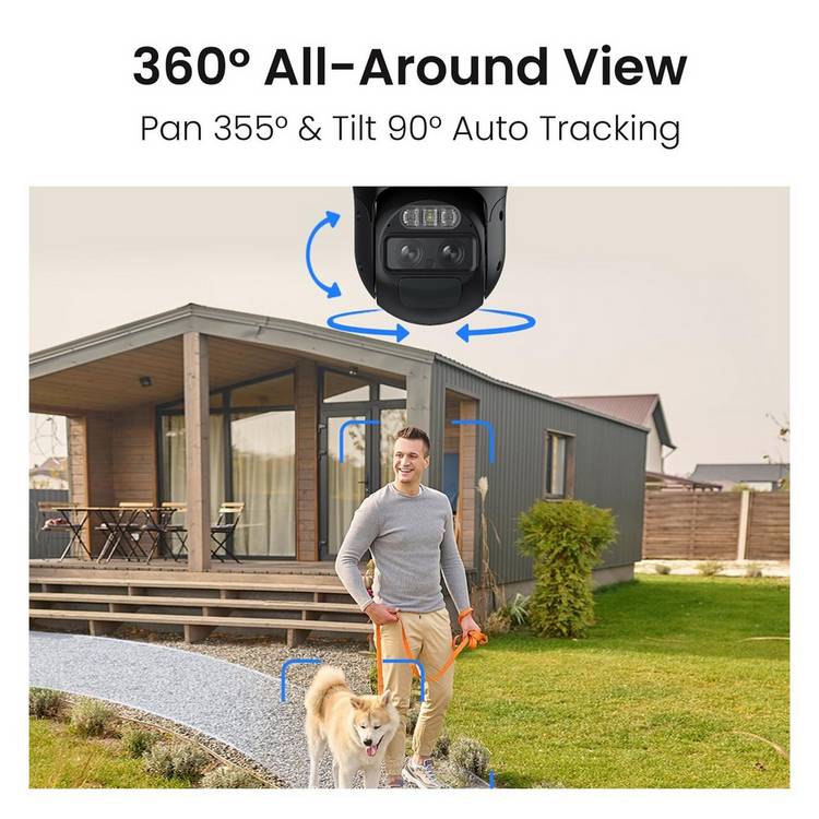 Reolink TrackMix 4K dual-lens CCTV camera, imported from the UK