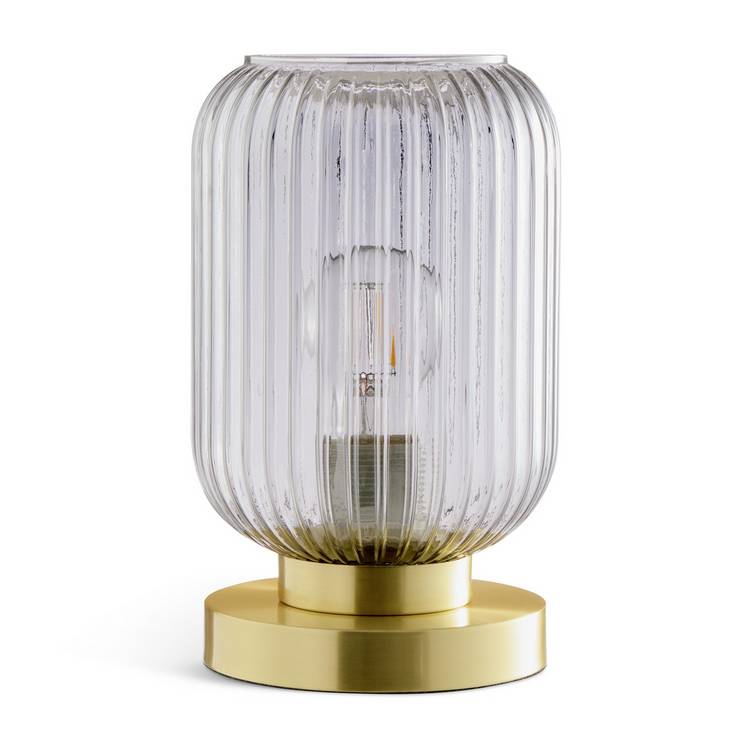 Argos Home tall glass table lamp clear 24.5cm (British brand)